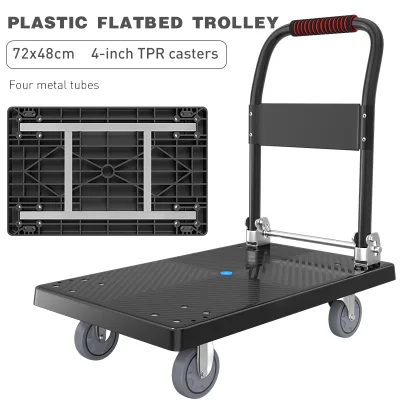 China Supplier Logistic Cargo Cage Trolley Cargo Flatbed Trolley Heavy Duty Trolley Cargo