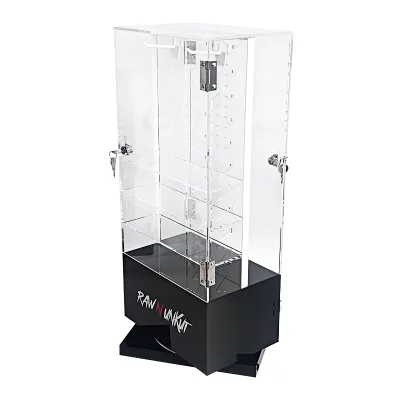 Customize Logo Rotating Clear Acrylic Folding Knife Display Stand Collectible Knives Display Rack