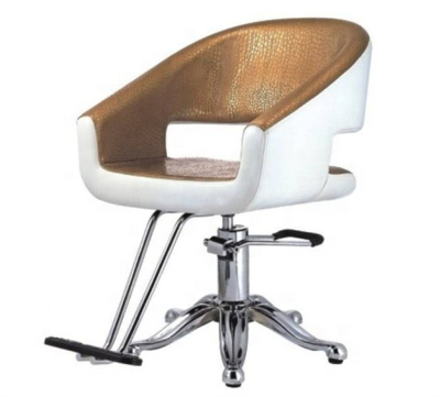 Beauty Salon Barber Shop Saloon Women Man Beige and Gold Color Stylish Lifting Hair Cut Hairdressing Chair