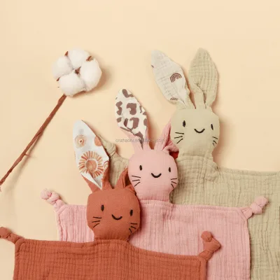 Newborn Lovely Cat Baby Sleeping Soothing Towel Comfort Blanket Toys Baby Security Blanket with Stuffed Animals