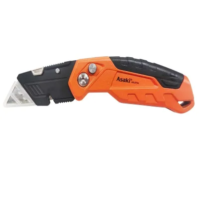 NEW Utility Pocket Folding Knife Paper Cutter Snap Off Blade Safe SK5 Blade Safety Style Zinc Alloy Handle