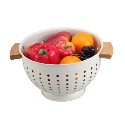 Wide Rim Base Holds the Colander Above the Floor of the Sink and Provides Stability Colander