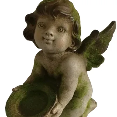 Cute Kids Angel Wings Religious Resin Crafts Baby Angel Garden Statue