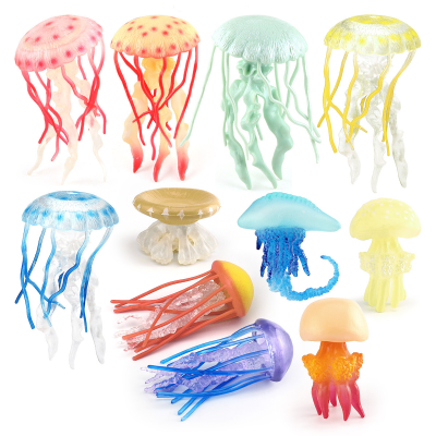 Mini Simulation of Underwater Marine Creatures Jellyfish Animal Model Children's Animal Collection Gift