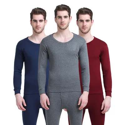 Men's Long Johns Cotton Suit Autumn and Winter New Round Neck Thermal Underwear Wholesale Embroidery Custom Printed LOGO