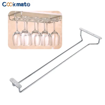 Ceiling Type Glass Drying Rack Glass Holder Under Cabinet Stemware Holder Draining and Cooling Accessories for Bar and Kitchen