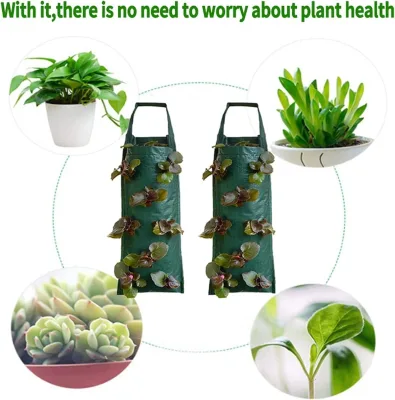 PE Hanging Strawberry Planting Bags/Hanging Vertical Plant Grow Bags/Nutrient Flower Pots