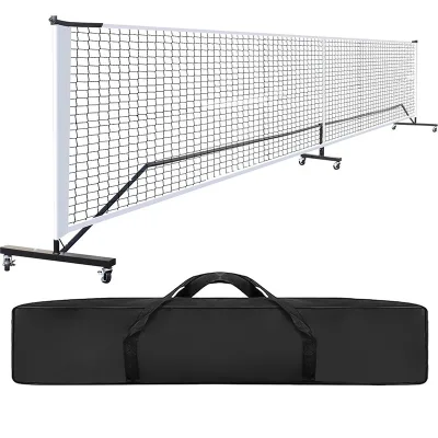 Heavy Duty Pickleball Net With Lockable Wheels 22ft Professional Court Net Stand for Club School Indoor Outdoor Use