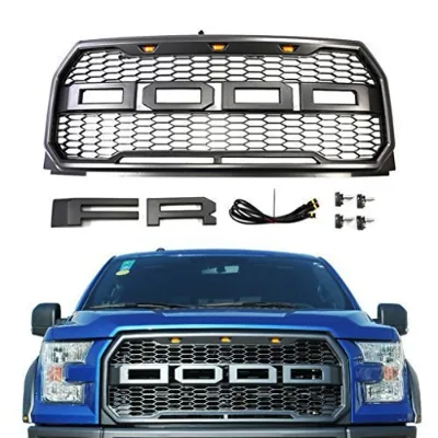 New Condition LEADWAY ABS Plastic High Strength Auto Body Spare Parts for 2015-2016 for F150 Front Bumper Grill Front Grille