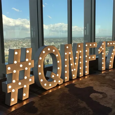 Custom Size Metal Frame Letters With LED Lights Marquee Letters for Indoor Signage Proposal Party Props