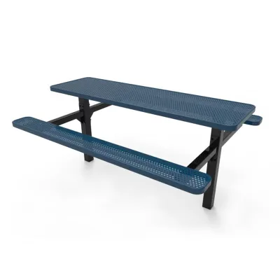 Metal patio garden outdoor furniture garden-furniture camping table for 6 aluminum frame with hard-top surface