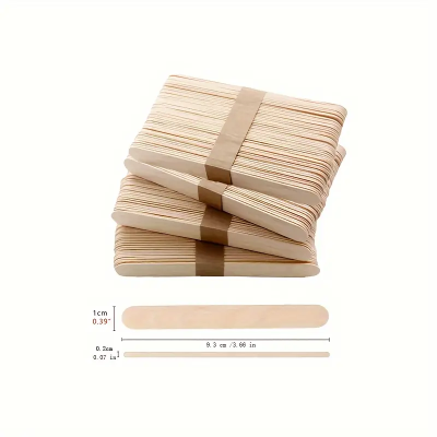 93MM Wooden Ice Cream Sticks, Popsicle Sticks, Wooden Craftsmanship DIY Stick, Summer Ice Cream Sticks, Lollipop Sticks