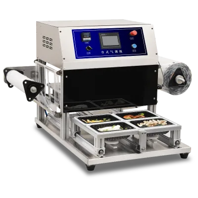 Automatic Modified Atmosphere Packing Tray Sealing Machine Sealer MAP Container Sealer Packing Fresh Food with Mixed Gas