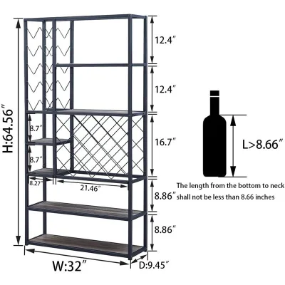 Retro Iron Home Floor Wine Rack Wine Cabinet Wine Storage Display Decorative Rack