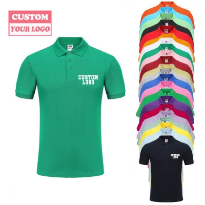Custom Mens Quick-Dry Shirts With Customer Embroidery Logo Man Golf Round Neck Polo Shirt Custom-Polo-Shirt