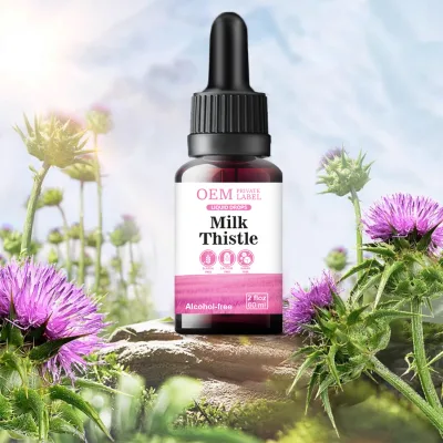 OEM/ODM Premium Milk Thistle Liquid Drops Liver Health Support Dietary Supplement 60ml