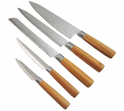 Wooden Handle Japanese Chef Knife Set