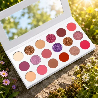 Wholesale 18-Color Daily Light Makeup Pigmented Powder Eye Shadow Palette for Dark Skin Tones Customizable for Wholesale