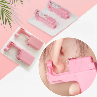 Disposable Ear Piercing Unit Sterile Stainless Steel Earring Zircon Studs Body Antiallergic Ear Piercing Safe Easier to Use