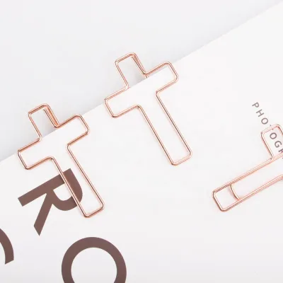 Gold and Rose Gold Metal Journal Paper Clamps Office Paper Clips