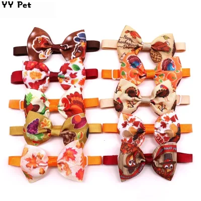Stocked Autumn New Classic Luxury Floral Bow Tie for Dogs Maillard Color Polyester All Seasons