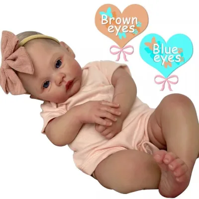 2024 Factory Wholesale Reborn Baby Dolls Soft Silicone Finished Realistic Newborn Handmade Doll for Girls Birthday Gift