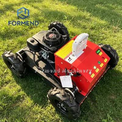 New Cheap Crawler Mini Remote Control Lawn Mower Orchard Wetland Robotic Mowers Gasoline Electric Start Remote Control Mower
