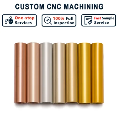 Custom Logo Anodized CNC Turning Parts Stainless Steel Aluminum Gold Rose Gold Silver Color Precision Factory