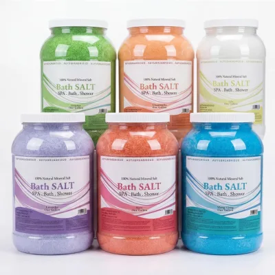 Private Label Natural Soak Sea Salt Bath Bulk Deep Cleaning Body Bath Salts Jar Bath Salt