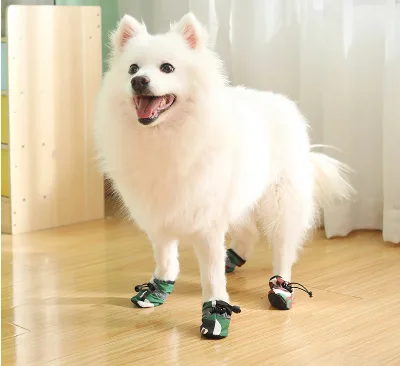 JXANRY Pet Shoes Breathable and Waterproof Dog Off Proof Toddler Shoes Indoor Foot Covers Reflective Soft-Soled Shoes