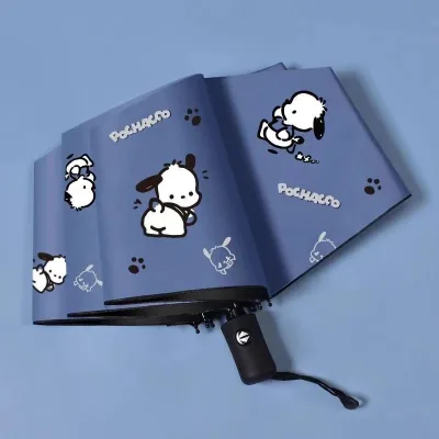 Customizable Automatic Folding Sun Umbrella with Cartoon Printing Straight Pattern for Business Gifts Umbrellas for the Rain