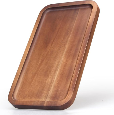 Bamboo Wood Acacia Wood Long Serving Tray Eco-Friendly Beverage Tableware Charcuterie Cheese Home Decor Bathroom