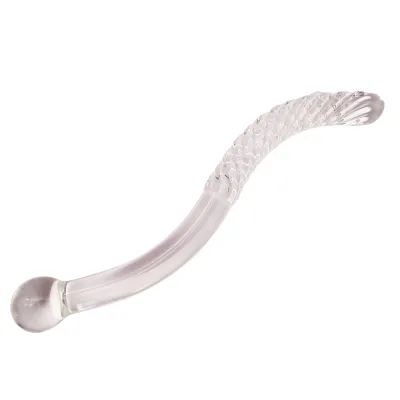 250mm Crystal Glass Dildo Massage Wand Big Glass Butt Anal Bead Female Yoni Wand for Women Yoni Wand Stick