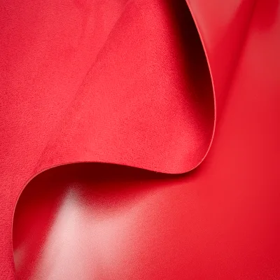 2024 High Quality Film Coated Glossy Thick 1.7mm PVC Faux Leather Roll for Shoes With Velvet Backing