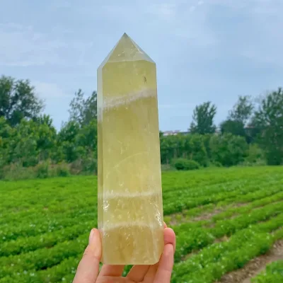 Wholesale Natural Quartz Healing Quartz Wand Crystal Obelisks Stones Natural Crystal Pillar Random Citrine Crystal Tower