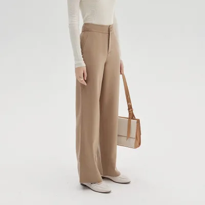 Women Soft Warm Stylish Premium Wide Leg Woven Cashmere Pants