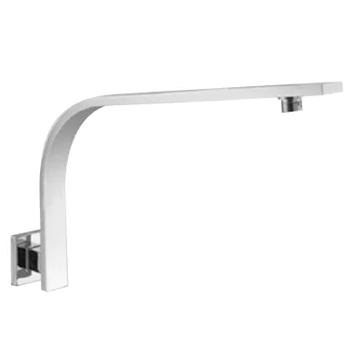 Square Goose-neck Solid Brass Chrome Shower Head Extension Arm