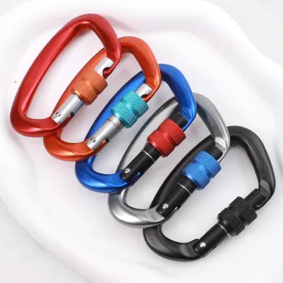 12kN (2697 Lbs) Screw Locking Carabiner Secure Outdoor Camping Hiking Hammock Dog Leash Harness Keychain Pets with This Hook