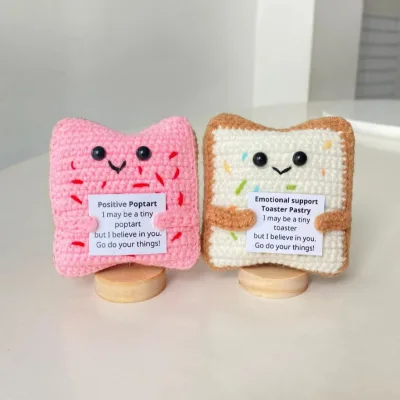 Handmade Creative Needle Hook Toast Doll Gift Finished Product