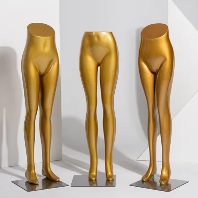 Clothing Store Window Display Fiberglass Gold Color Male Female Lower-Body Mannequin Legs