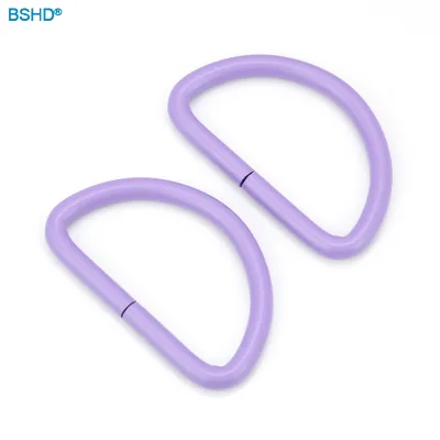 Semi-Circular Zinc D Rings with Engraved Logo Strong & High Quality Vintage Luxury Style for Lady Wallet