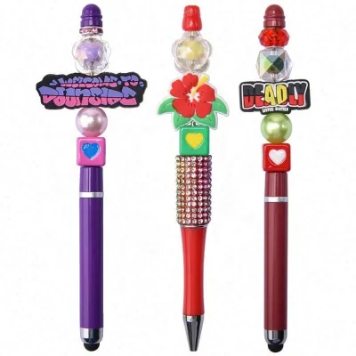 Australia Designed Focal Beads for Pen Making Custom Colour Lampwork Silicone Beads Decoration Australia Football Team