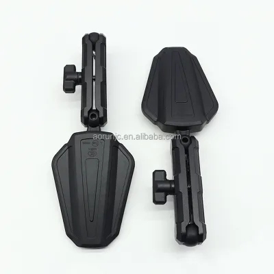 New Universal 360 Adjustable Flat (no Distortion) Aluminum+ABS Plastic Motorcycle Rearview Mirror 10/8MM for Dual Sport