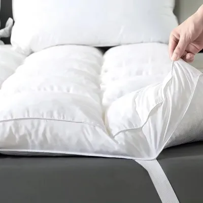 Premium Bed Cover Fluffy Soft Anti-Slip Bottom 4 Anchor Elastic Bands Shredded Memory Foam Mattress Topper