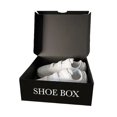 Custom Logo Printing Luxury Recyclable Packaging Corrugated Storage Boxes Large Size Black Sneaker Shoe Boxes