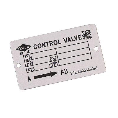 Custom Etched Name Plate Aluminum Printed Slanted Double Plated Nameplate