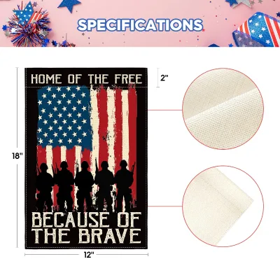 12x18 Inch Patriotic Double Sided Garden Flag Veteran USA Flag for 4th July Independence Day Outdoor Yard Display Accessory