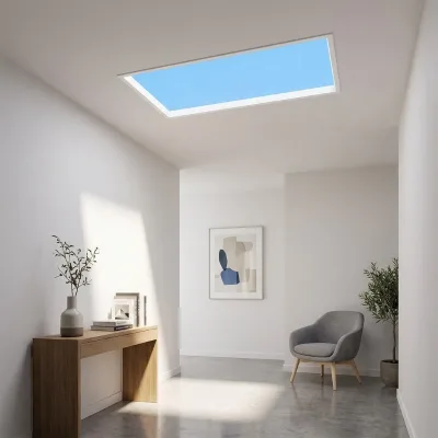LED Sky Panel Ceiling Light Blue Sky Effect Flush Mount Lamp for Living Room Hallway Home Office Decor