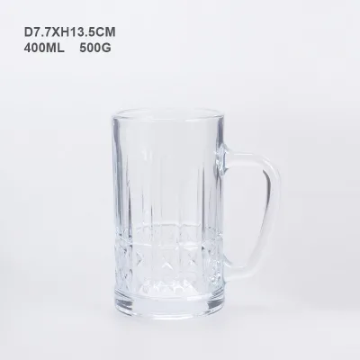 Glass Cup Factory Hot Sales Hot Style Transparent Reusable Drinking Glass Mug for Restaurant Bar Kitchen