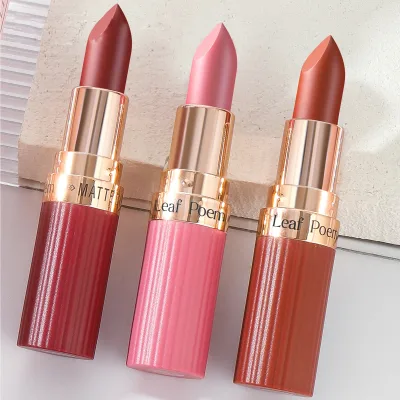 Wholesale Cosmetics Vegan Waterproof Long Lasting Wearing Makeup Private Label Cream Nude Velvet Matte Lipstick